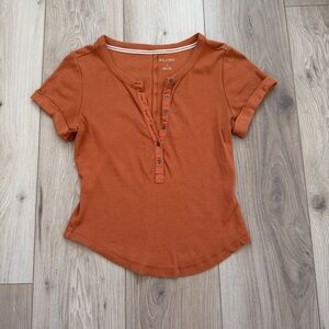 Pilcro Andie Ribbed Henley S fits like M